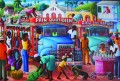 African cityscape marketplace